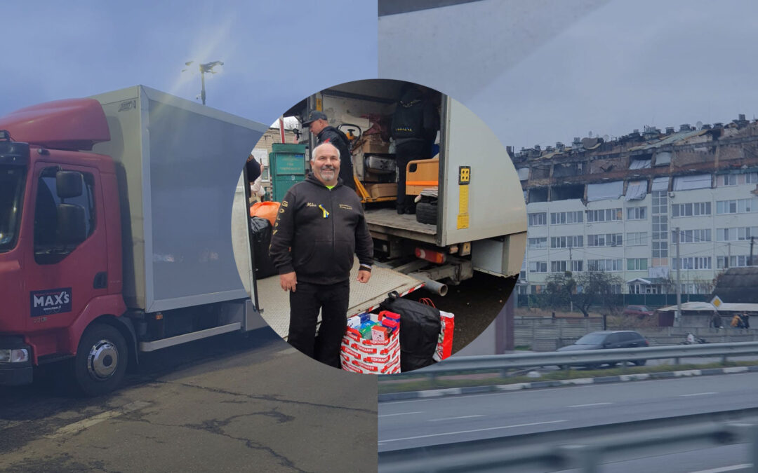 Max’s deltar i transporterna av sjukhusmaterial till Ukraina